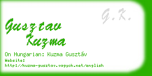 gusztav kuzma business card