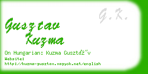 gusztav kuzma business card